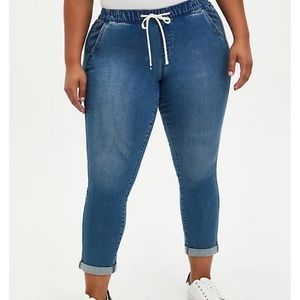 Torrid drawstring boyfriend jeans
